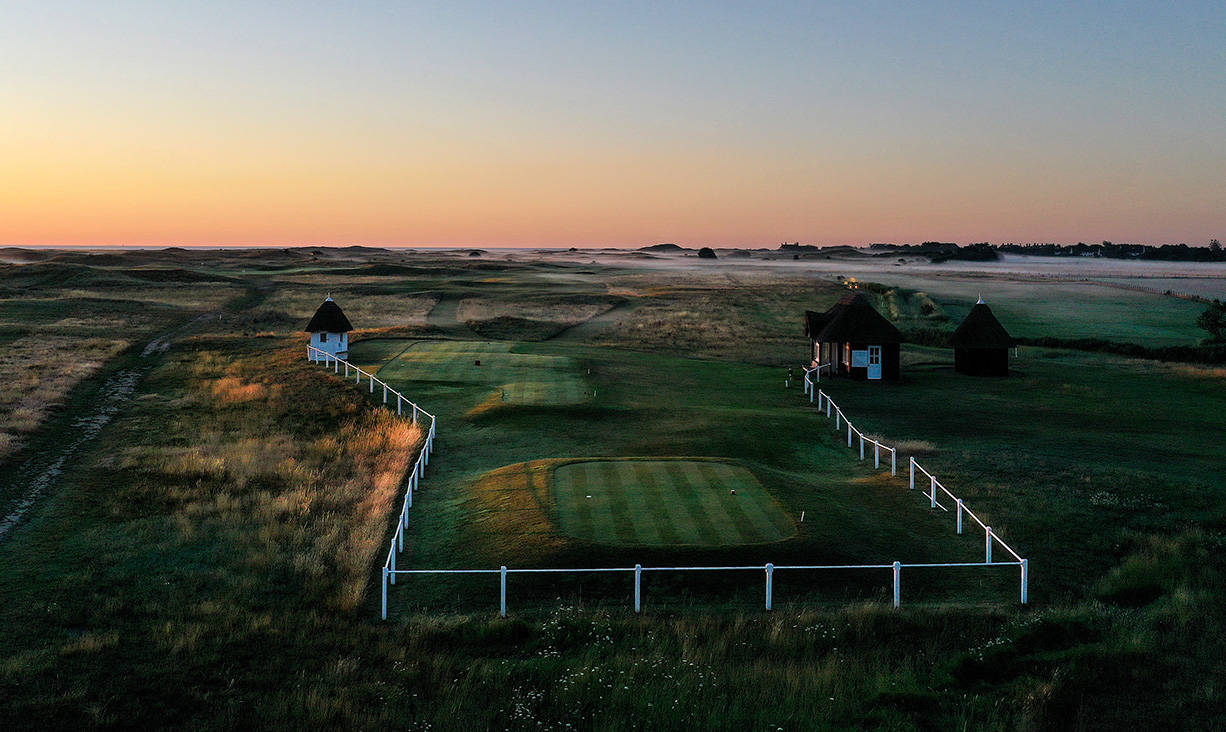 A view from behind the first tee at Royal St George's
